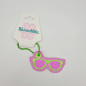 Preview: Kleiner Anhänger Brille #5 glitzerpink/neon-grün